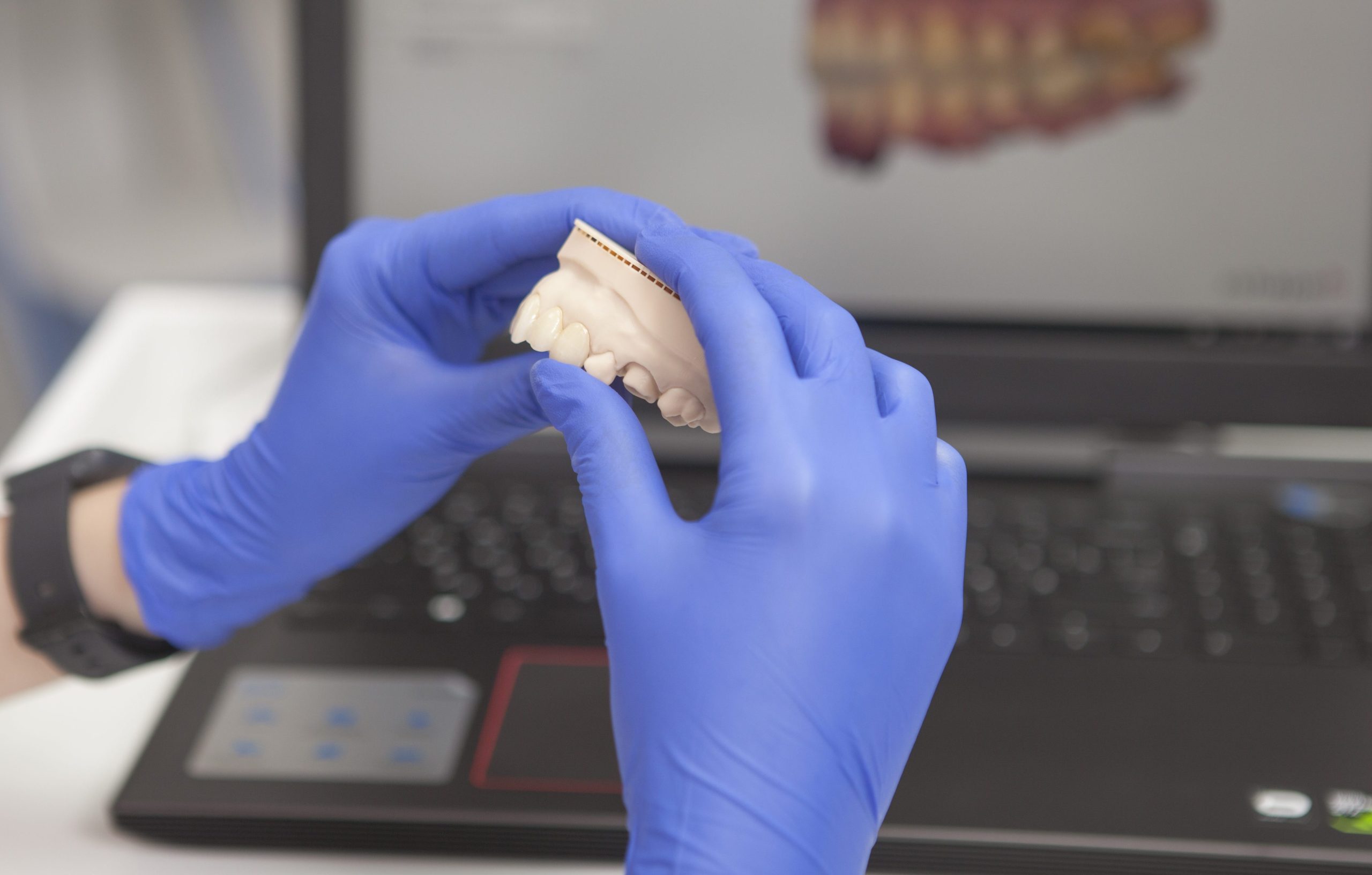 Female professional dentist working at her clinic