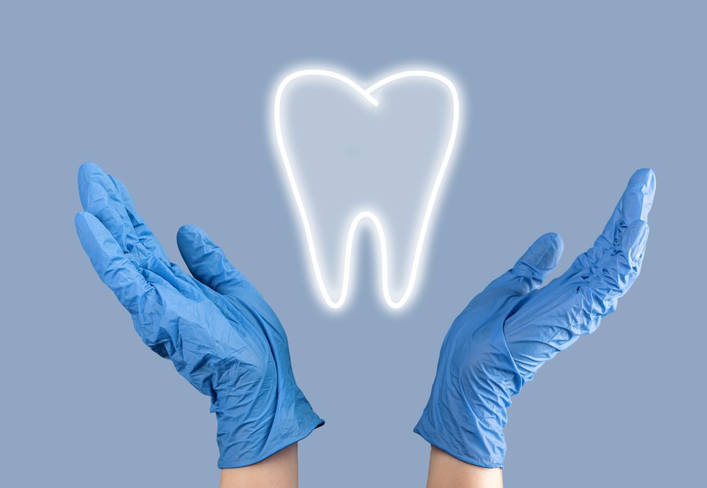 Tooth organ diagnostic and health care concept